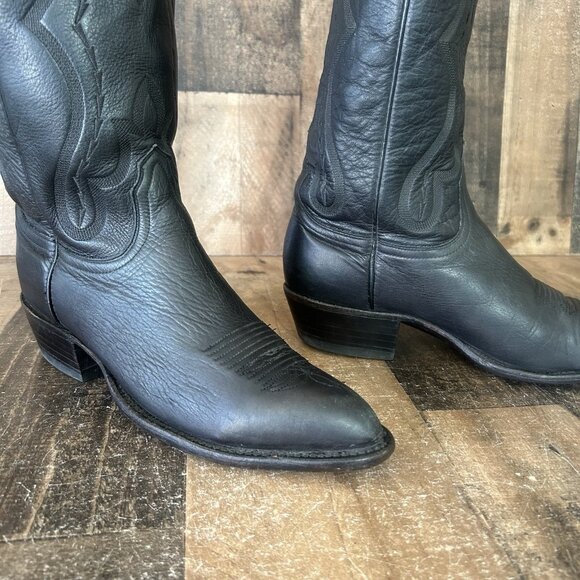 Lucchese 2000 Black T25C0J4 Western Cowboy Boots Womens 8 B - Picture 12 of 12